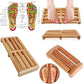 "Wooden Foot Massager Roller – Natural Pain & Stress Relief for Tired Feet"